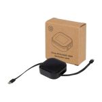 Cable retráctil 5 en 1 de carga rápida y sincronización de datos 100W color negro