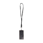 Lanyard para móvil de plástico reciclado con cable de carga 5 en 1 65W color negro segunda vista