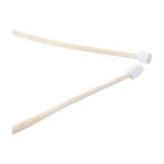 Lanyard para teléfono con detalle de bambú ecológico en el centro color blanco vista detalle 1