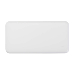 Powerbank de plástico reciclado con indicador LED de carga 10.000 mAh color blanco tercera vista frontal