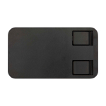 Soporte para teléfono plegable con soporte de metal y fijador de ángulo color negro segunda vista frontal