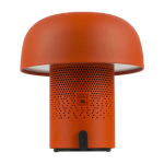 Altavoz de acero y plástico con lámpara LED regulable Kooduu 10W color naranja segunda vista frontal