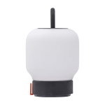 Lámpara portátil tipo farol que aporta iluminación suave Kooduu Loome color antracita vista lateral