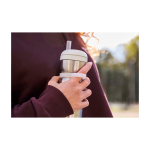 Botella deportiva térmica de acero inoxidable 600ml Mepal Twist color blanco imagen de estilo de vida