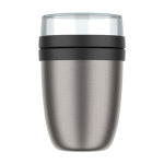 Fiambrera térmica con doble compartimento separado 700ml Mepal Ellipse 2.0 color negro segunda vista frontal