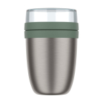 Fiambrera térmica con doble compartimento separado 700ml Mepal Ellipse 2.0 color verde segunda vista frontal