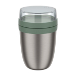 Fiambrera térmica con doble compartimento separado 700ml Mepal Ellipse 2.0 color verde