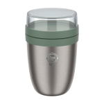 Fiambrera térmica con doble compartimento separado 700ml Mepal Ellipse 2.0 color verde vista impresa logo 2