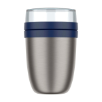 Fiambrera térmica con doble compartimento separado 700ml Mepal Ellipse 2.0 color azul marino segunda vista frontal