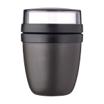 Fiambrera mini de plástico con doble compartimento 420ml Mepal Ellipse Mini color negro