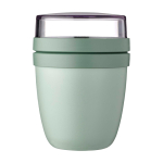 Fiambrera mini de plástico con doble compartimento 420ml Mepal Ellipse Mini color verde