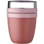 Fiambrera mini plástico doble compartimento 420ml Mepal Ellipse Mini color rosa