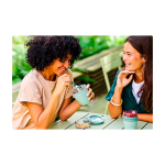 Fiambrera mini de plástico con doble compartimento 420ml Mepal Ellipse Mini color azul marino imagen de estilo de vida