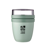 Fiambrera mini de plástico con doble compartimento 420ml Mepal Ellipse Mini vista principal