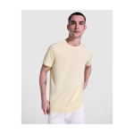 Camiseta de hombre de algodón de punto manga corta 180 g/m2 Roly Corgi color amarillo imagen de estilo de vida