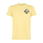 Camiseta de hombre de algodón de punto manga corta 180 g/m2 Roly Corgi color amarillo vista impresión serigrafía