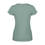 Camiseta de manga corta para mujer entallada 280 g/m2 Roly Fiyi color verde oscuro segunda vista trasera