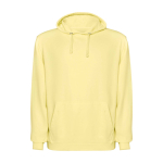 Sudadera unisex con capucha y acabado lavado 250 g/m2 Roly Kenia color amarillo