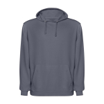 Sudadera unisex con capucha y acabado lavado 250 g/m2 Roly Kenia color gris oscuro