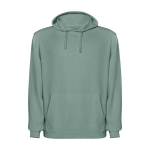 Sudadera unisex con capucha y acabado lavado 250 g/m2 Roly Kenia color verde oscuro