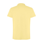 Polo unisex de manga corta con acabado lavado 200 g/m2 Roly Cobain color amarillo segunda vista trasera