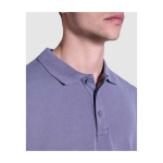 Polo unisex de manga corta con acabado lavado 200 g/m2 Roly Cobain color amarillo vista detalle 1