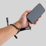 Lanyard de muñeca de PVC y nailon con carga rápida USB-C para móvil vista 2