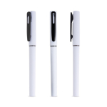 Roller reciclado con cuerpo gomoso y escritura suave tinta negra color blanco