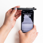 Bolígrafo de aluminio con tecnología NFC y pulsación tinta azul vista 2