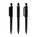 Bolígrafo de ABS reciclado con mecanismo de pulsación tinta azul color negro vista 11