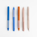 Bolígrafo ecológico con empuñadura de silicona tinta gel negra vista 1