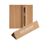 Bolígrafo de acero inoxidable y residuos de té giratorio tinta negra vista 1