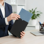 Libreta de PU texturizado y parche personalizable A5 hojas lisas vista 2