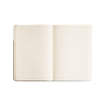 Libreta de algodón reciclado con bolígrafo de té verde A5 hojas lisas color beige vista 3
