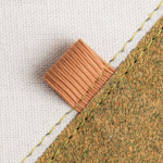 Libreta de algodón reciclado con bolígrafo de té verde A5 hojas lisas