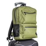 Mochila de piel PU con bolsillos frontales y laterales de malla 15.6” vista 4