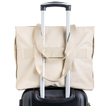 Bolsa de piel sintética con bolsillos ocultos y cinta trolley 15.6” vista 4