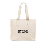 Bolsa de piel sintética con bolsillos ocultos y cinta trolley 15.6” vista de impresión