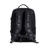 Mochila de bambú jacquard con cremalleras impermeables PC 15.6” color negro vista 3