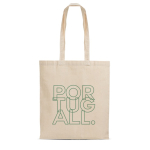 Bolsa de algodón con asas largas e interlock resistente 240 g/m2 vista con logo impreso