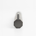 Set de bolígrafo y roller de aluminio con diseño hexagonal tinta negra vista 3