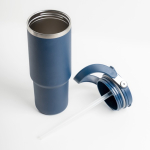 Vaso térmico de acero inoxidable con tapa doble y asa plegable 900ml