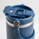 Vaso térmico de acero inoxidable con tapa doble y asa plegable 900ml vista 2