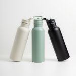 Botella térmica de acero inoxidable con asa fija y pajita plegable 500ml vista 1