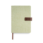 Agenda con vista diaria en español y portugués con cierre magnético A5 color verde claro