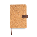 Agenda con vista diaria en español y portugués con tapa de corcho A5 color marrón claro