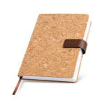 Agenda con vista diaria en español y portugués con tapa de corcho A5 color marrón claro vista 1