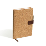 Agenda con vista diaria en español y portugués con tapa de corcho A5 color marrón claro