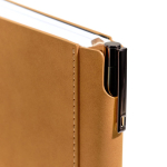 Agenda diaria en español y portugués con funda de tacto de ante A5 color marrón claro