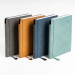 Agenda diaria en español y portugués con funda de tacto de ante A5 vista con varios colores